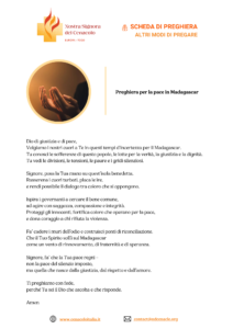 Preghiera per la pace in Madagascar 1